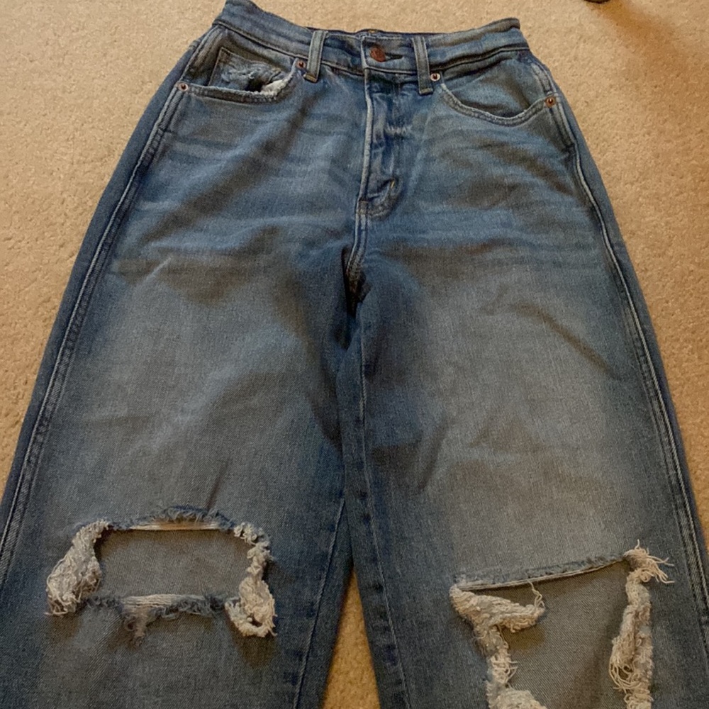 Highest-Rise Pinched Waist Baggy Mom Jean